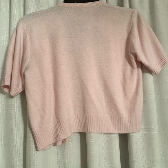 Pink crop sweater cardigan - Picture 3 of 3